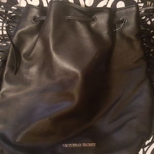 Victoria secret black fringe backpack